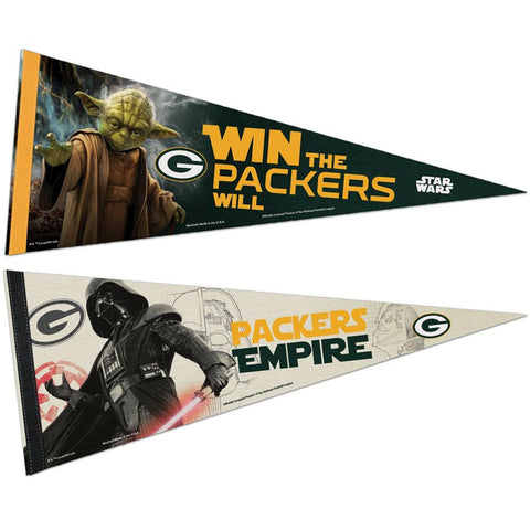 Green Bay Packers NFL Star Wars Dark Side-Light Side Premium Pennant 2pc Set (12in. x 30in.)