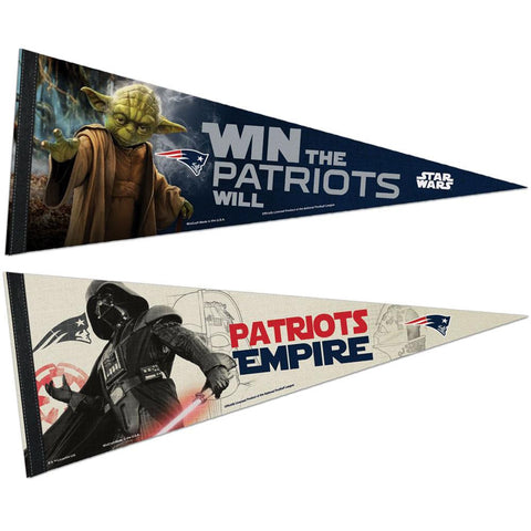 New England Patriots NFL Star Wars Dark Side-Light Side Premium Pennant 2pc Set (12in. x 30in.)