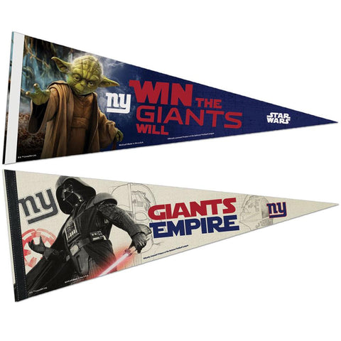 New York Giants NFL Star Wars Dark Side-Light Side Premium Pennant 2pc Set (12in. x 30in.)