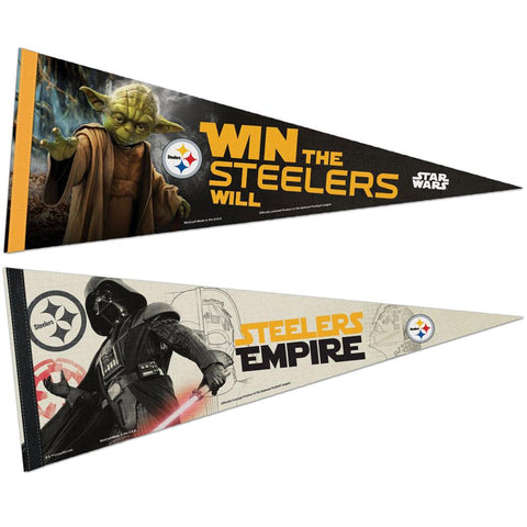 Pittsburgh Steelers NFL Star Wars Dark Side-Light Side Premium Pennant 2pc Set (12in. x 30in.)