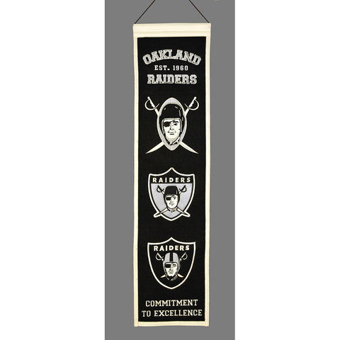 Oakland Raiders NFL Heritage Banner (8x32)