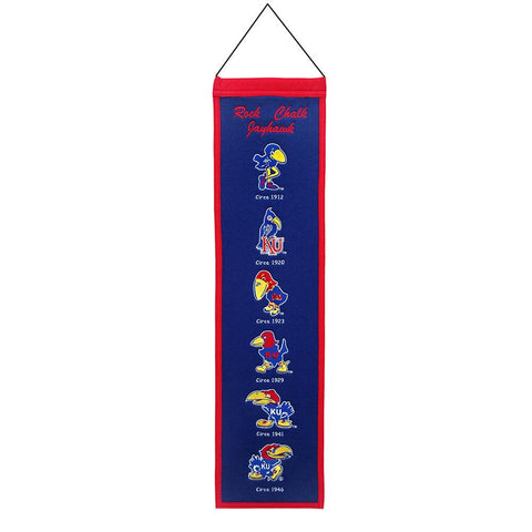 Kansas Jayhawks NCAA Heritage Banner (8x32)