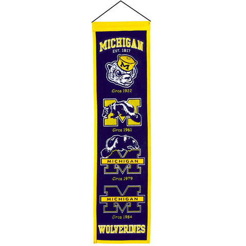 Michigan Wolverines NCAA Heritage Banner (8x32)