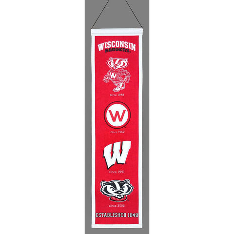 Wisconsin Badgers NCAA Heritage Banner (8x32)