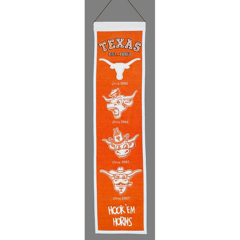 Texas Longhorns NCAA Heritage Banner (8x32)