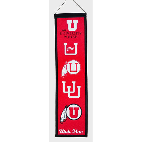 Utah Utes NCAA Heritage Banner (8x32)