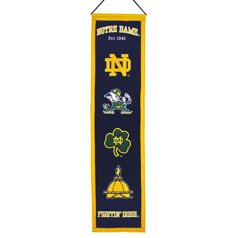 Notre Dame Fighting Irish NCAA Heritage Banner (8x32)