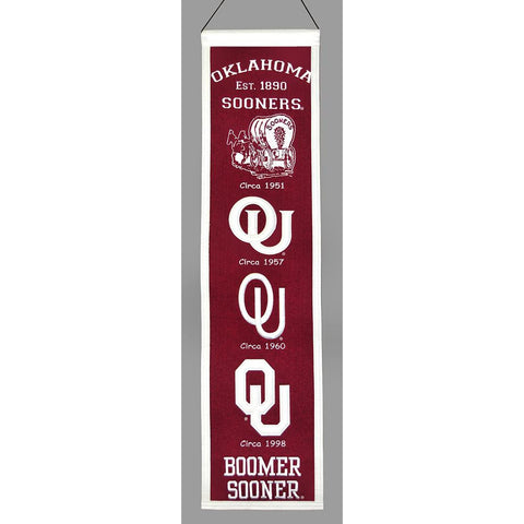 Oklahoma Sooners NCAA Heritage Banner (8x32)