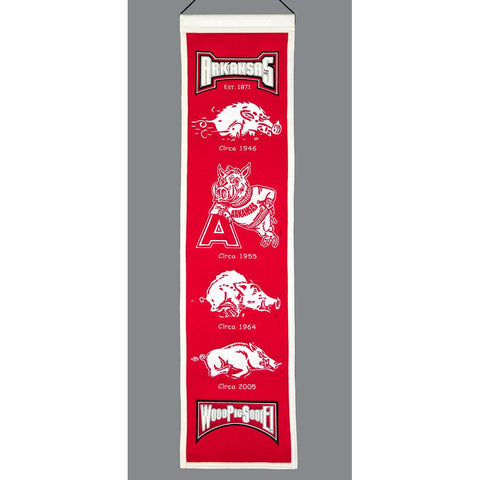Arkansas Razorbacks NCAA Heritage Banner (8x32)