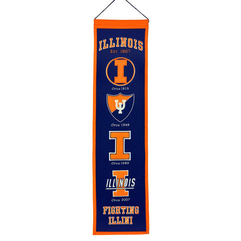 Illinois Fighting Illini NCAA Heritage Banner (8x32)