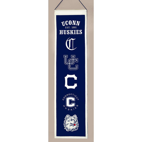 Connecticut Huskies NCAA Heritage Banner (8x32)