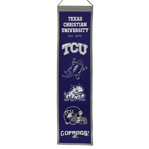 Texas Christian Horned Frogs NCAA Heritage Banner (8x32)