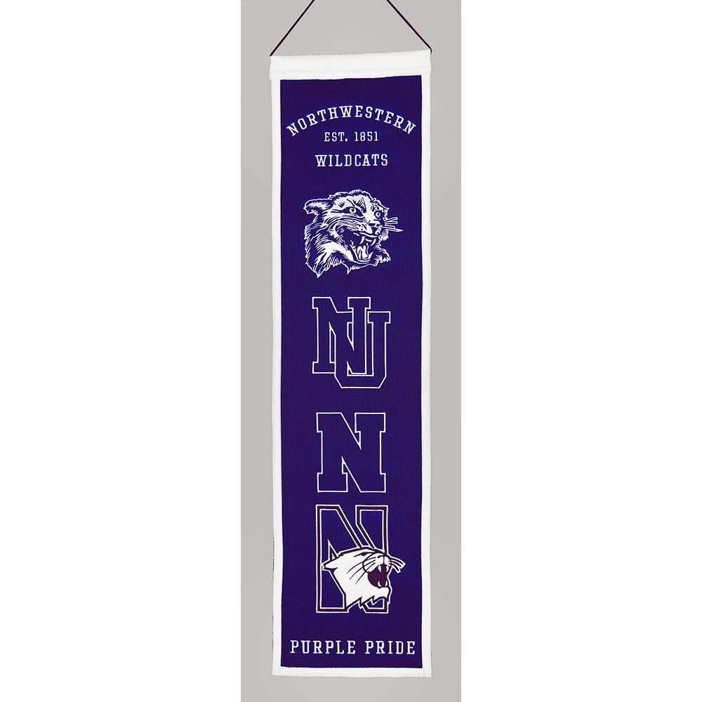 Northwestern Wildcats NCAA Heritage Banner (8x32)