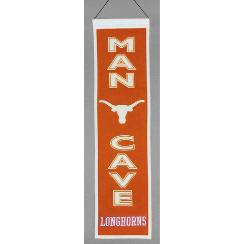 Texas Longhorns NCAA Man Cave Vertical Banner (8 x 32)
