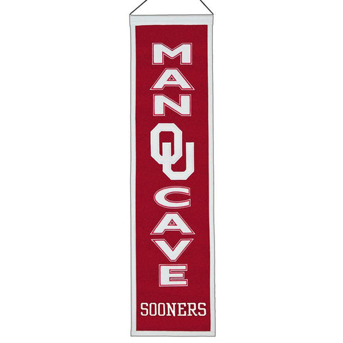 Oklahoma Sooners NCAA Man Cave Vertical Banner (8 x 32)