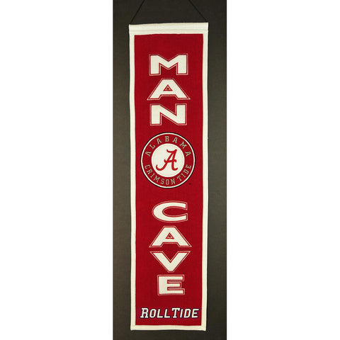 Alabama Crimson Tide NCAA Man Cave Vertical Banner (8 x 32)