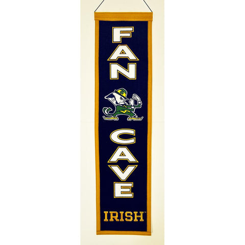 Notre Dame Fighting Irish NCAA Man Cave Vertical Banner (8 x 32)