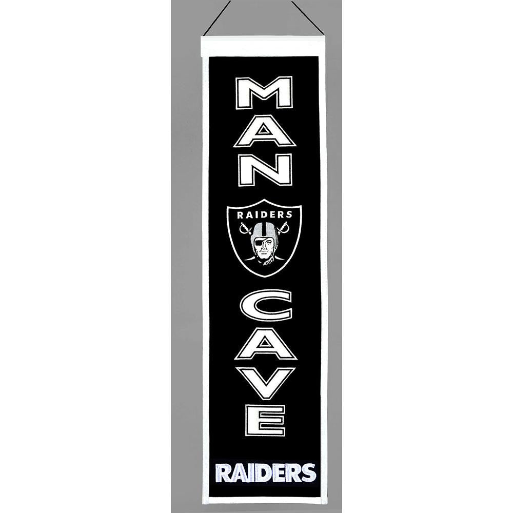 Oakland Raiders NFL Man Cave Vertical Banner (8 x 32)