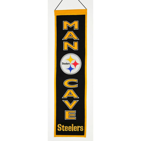 Pittsburgh Steelers NFL Man Cave Vertical Banner (8 x 32)