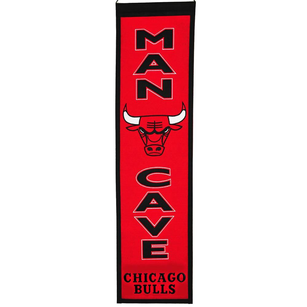 Chicago Bulls NBA Man Cave Vertical Banner (8 x 32)