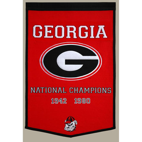 Georgia Bulldogs NCAA Dynasty Banner (24x36)
