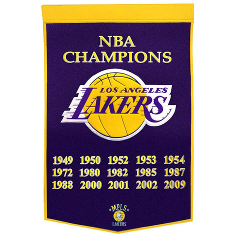 Los Angeles Lakers NBA Dynasty Banner (24x36)
