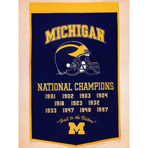 Michigan Wolverines NCAA Dynasty Banner (24x36)