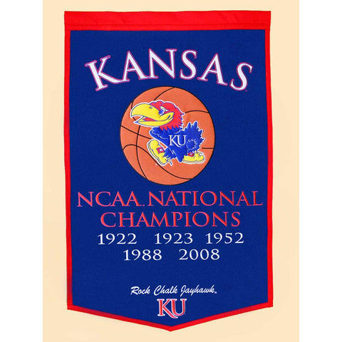 Kansas Jayhawks NCAA Dynasty Banner (24x36)