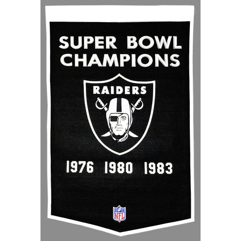 Oakland Raiders NFL Dynasty Banner (24x36)